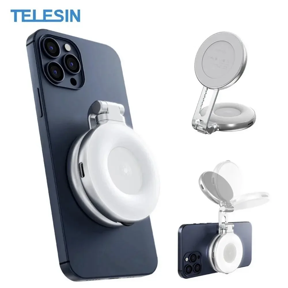 TELESIN C03 Magnetic Selfie Light, Phone Light Compatible with iPhone Magsafe
